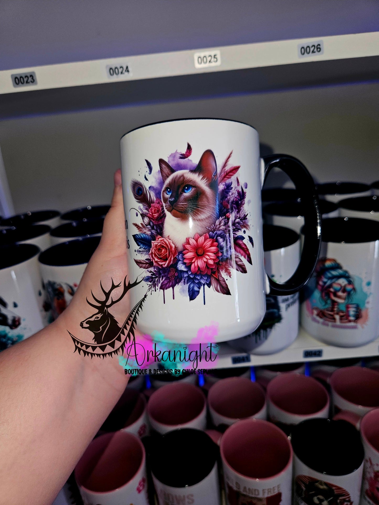 Tasse en céramique sur commande - Siamois