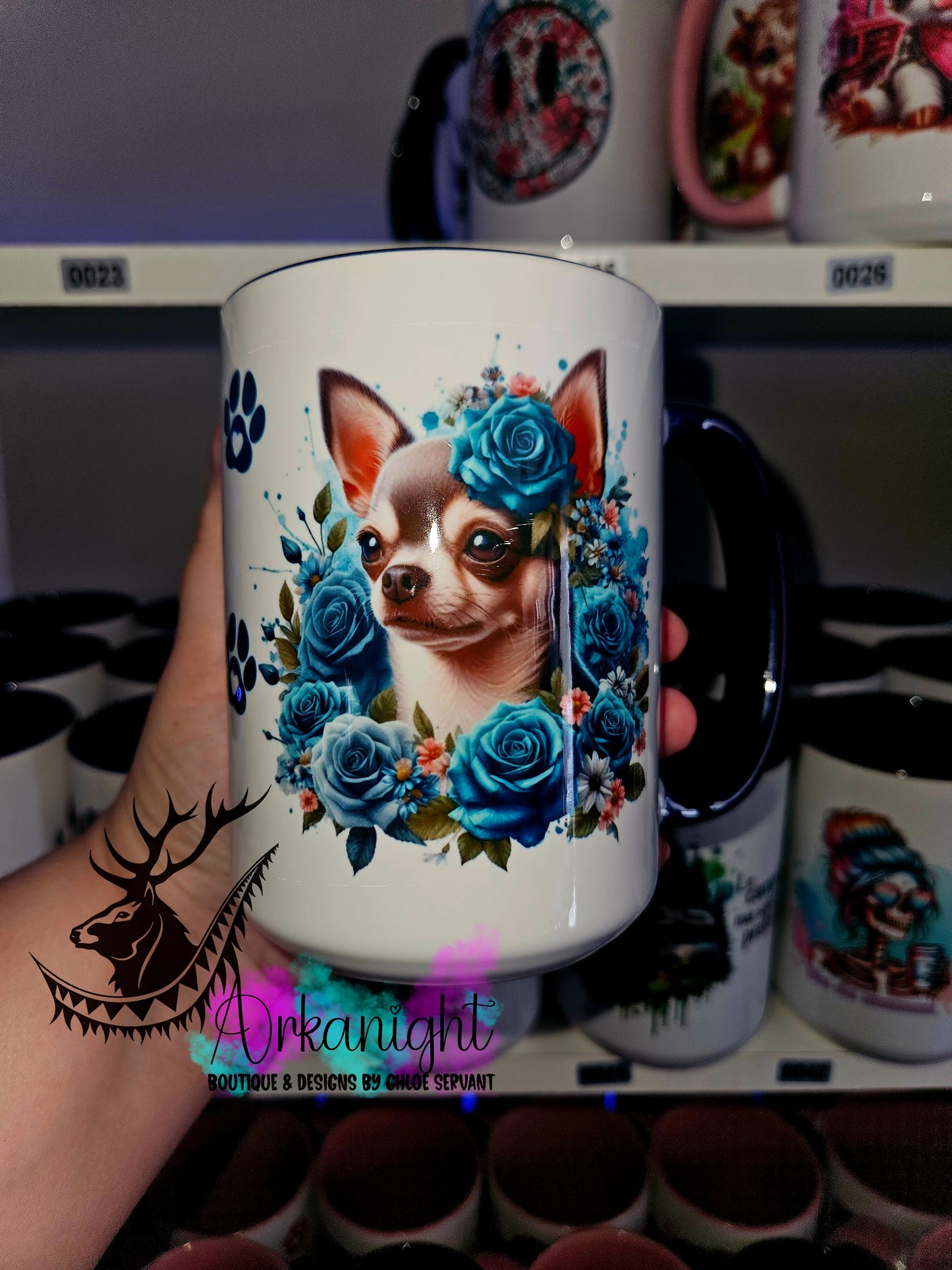 Tasse en céramique sur commande - Brown & Tan Chihuahua