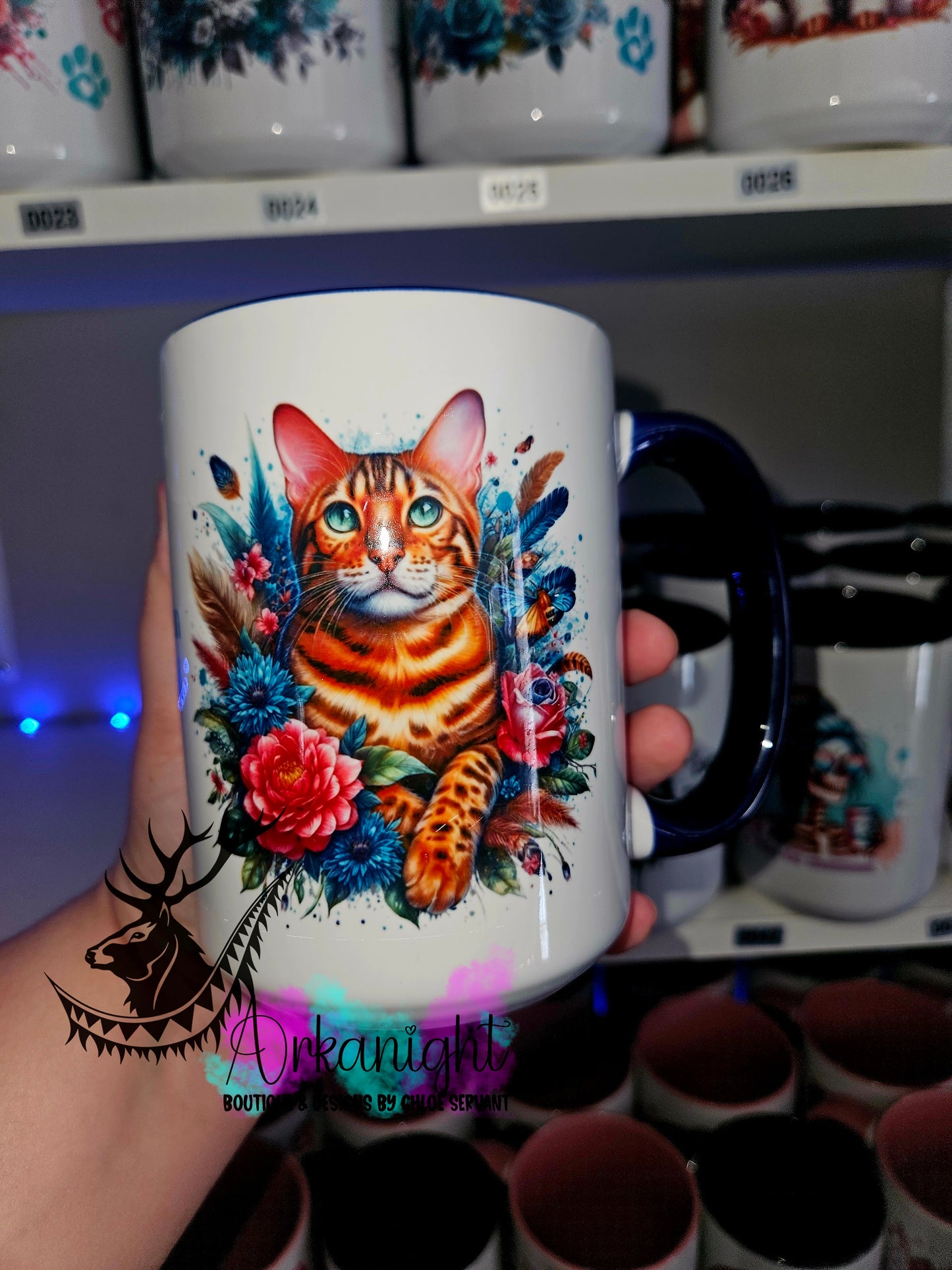 Tasse en céramique sur commande - Turquoise Bengal