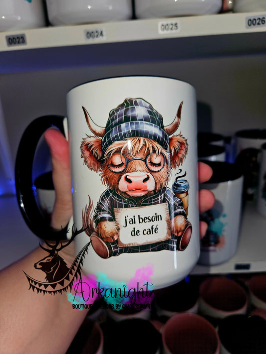 Tasse en céramique sur commande - J'ai besoin de café