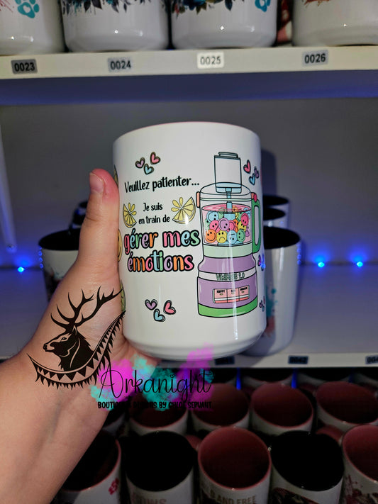 Tasse en céramique sur commande - entrain de gérer mes émotions