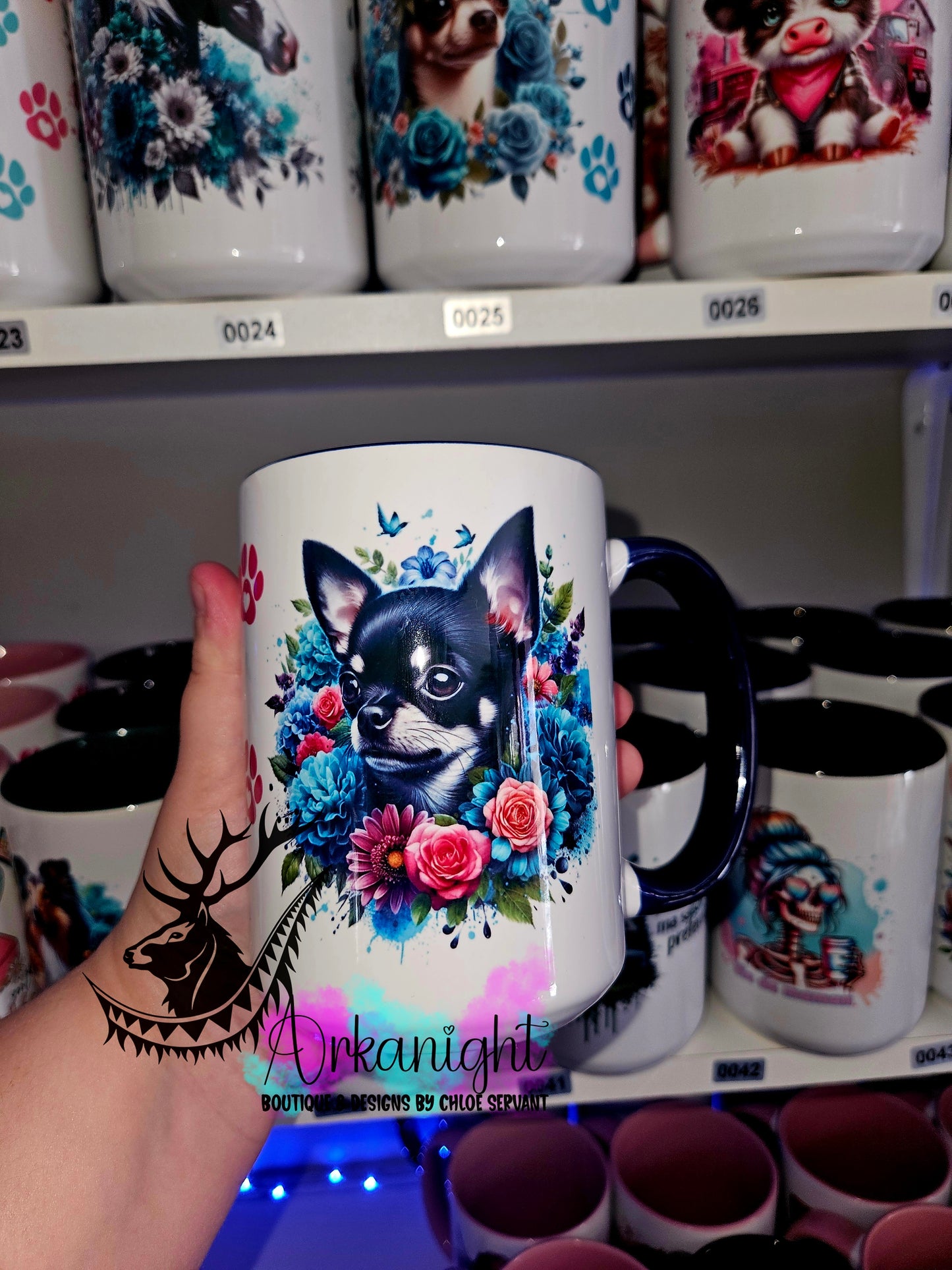 Tasse en céramique sur commande - Black & Tan Chihuahua
