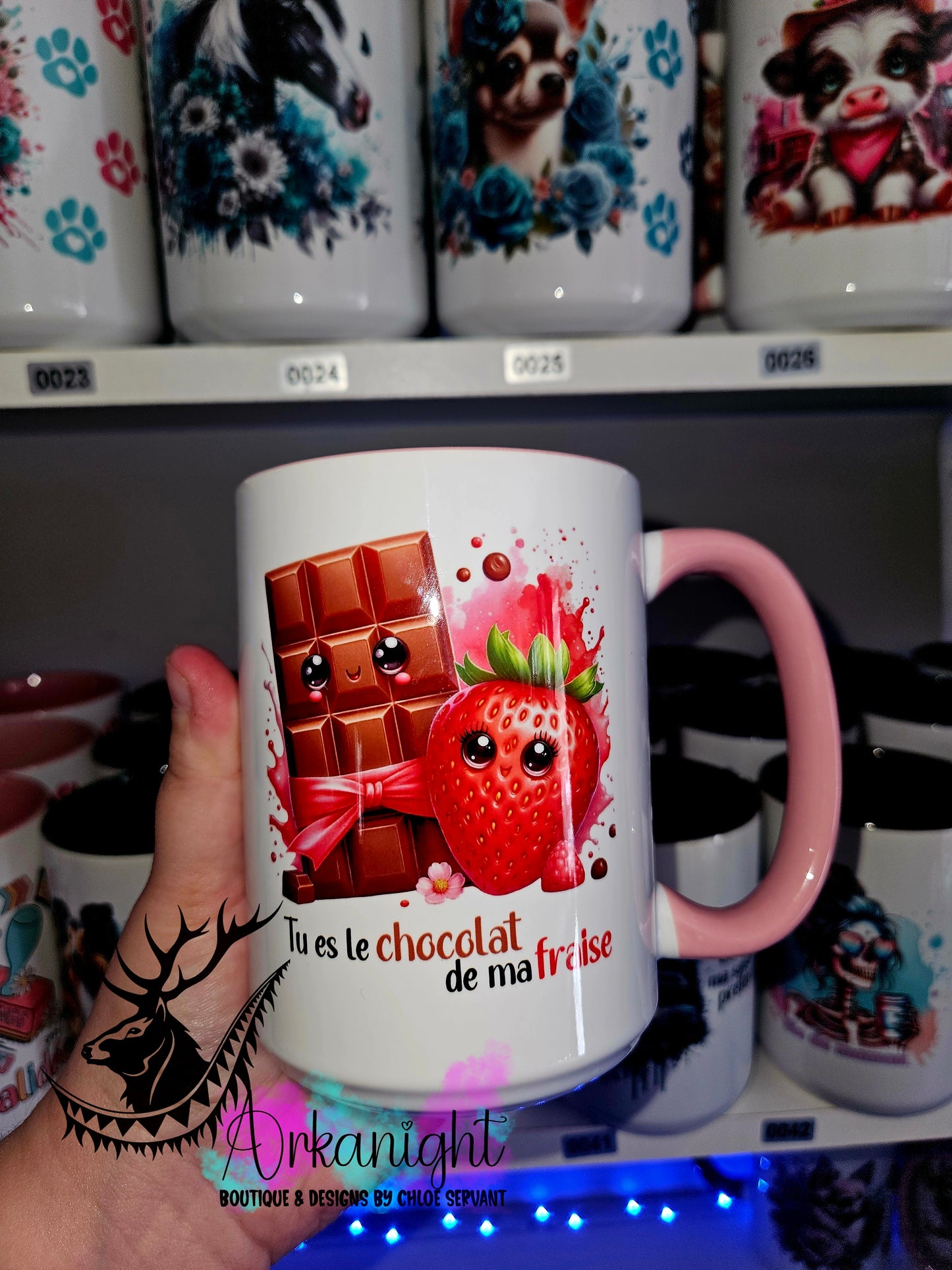 Tasse en céramique sur commande - Chocolat de ma fraise