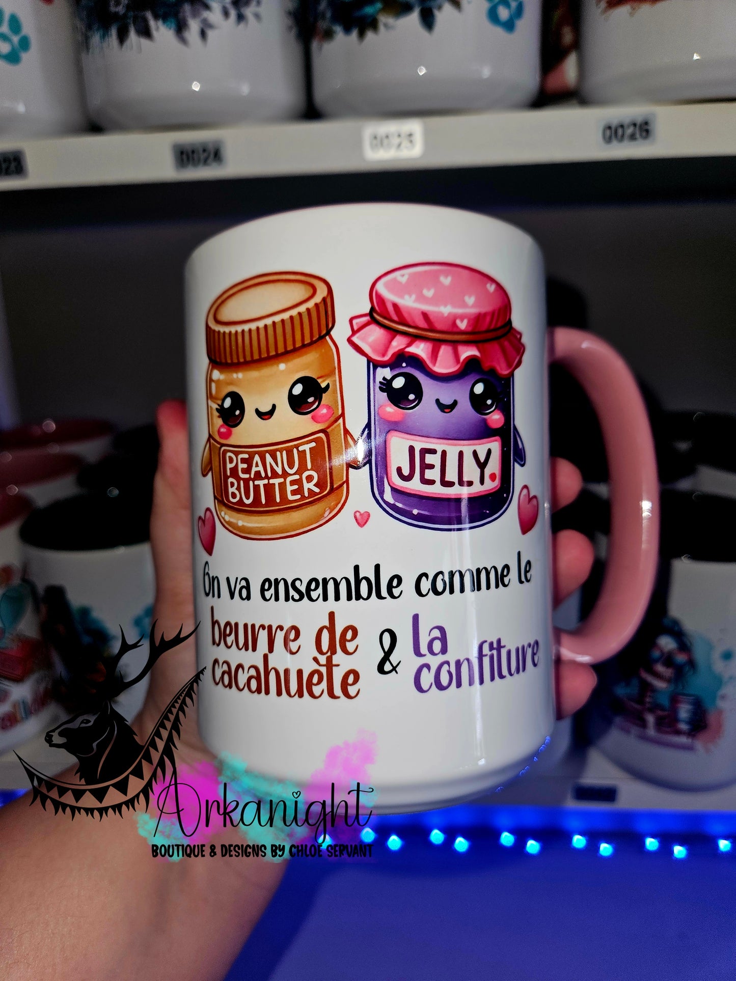 Tasse en céramique sur commande - Beurre de cacahuète à ma confiture