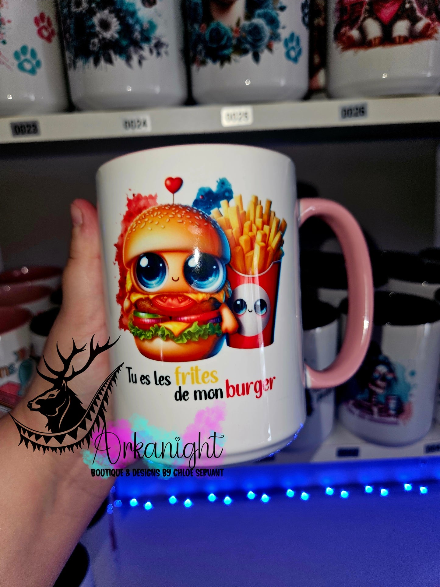 Tasse en céramique sur commande - Frite de mon burger