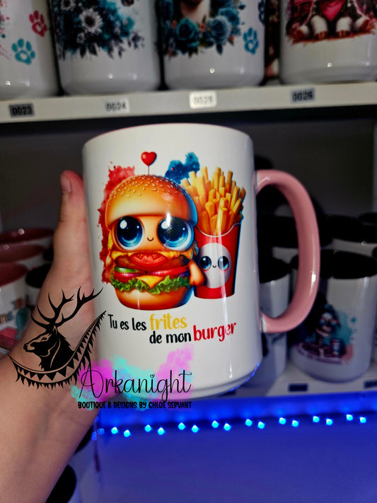 Tasse en céramique sur commande - Frite de mon burger