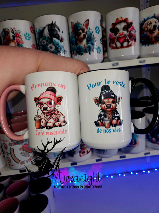 Tasse en céramique sur commande - Duo - Prenons un café ensemble pour le reste de nos vies