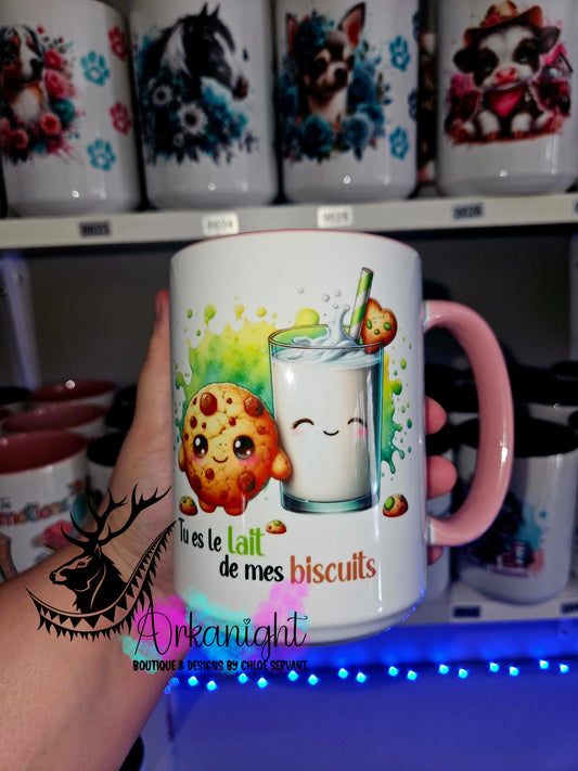 Tasse en céramique sur commande - Lait de mes biscuits