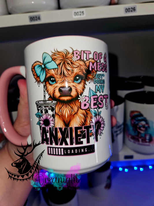 Tasse en céramique sur commande - Anxiety Loading
