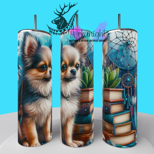 Gourde sur commande - Collection Books & Dogs - Chihuahua - 04