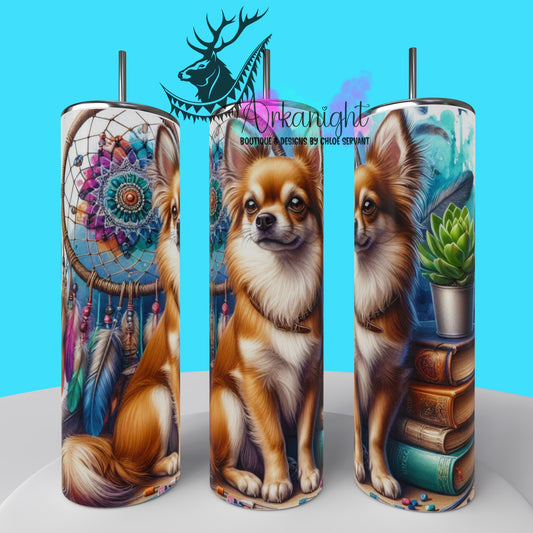 Gourde sur commande - Collection Books & Dogs - Chihuahua - 03