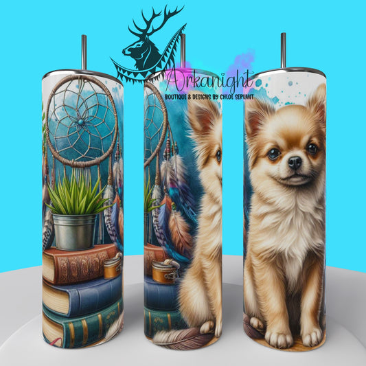 Gourde sur commande - Collection Books & Dogs - Chihuahua - 02