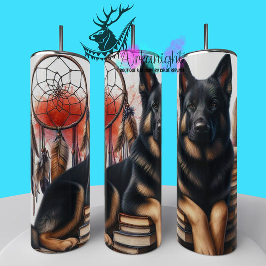 Gourde sur commande - Collection Books & Dogs - German Shepherd - 04