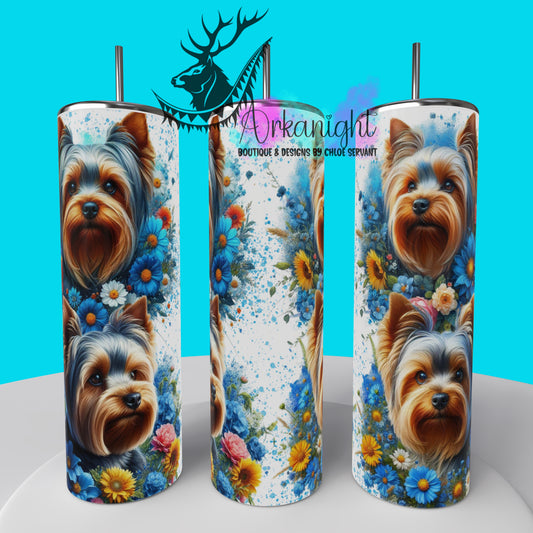 Gourde sur commande - Collection Chien 2025 - Yorkshire Flowers