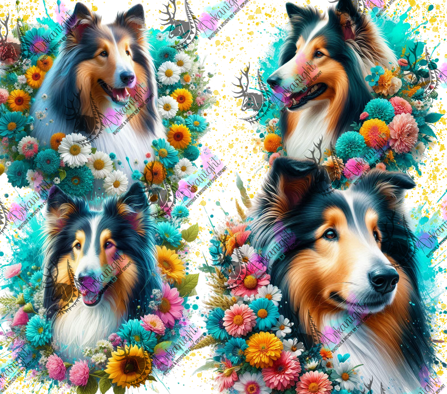 Numérique - Collection Chien 2025 - Collie Flowers