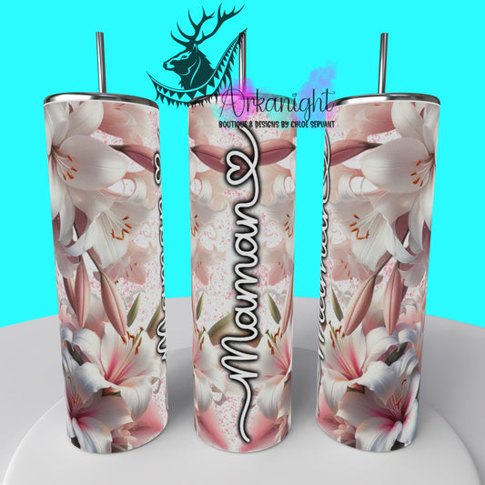 Gourde sur commande - Collection Fête des mères 2025 - Pink Lys - Maman