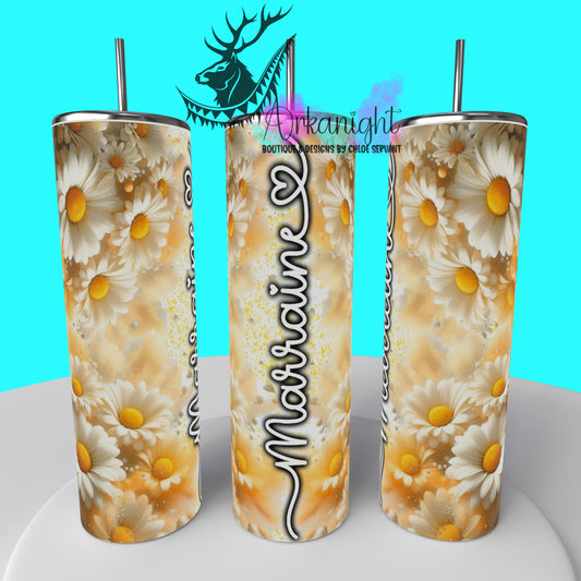 Gourde sur commande - Collection Fête des mères 2025 - Daisies - Marraine