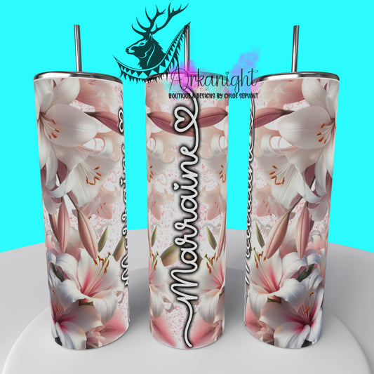 Gourde sur commande - Collection Fête des mères 2025 - Pink Lys - Marraine