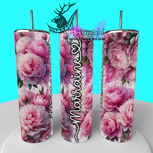 Gourde sur commande - Collection Fête des mères 2025 - Pink Peony - Marraine