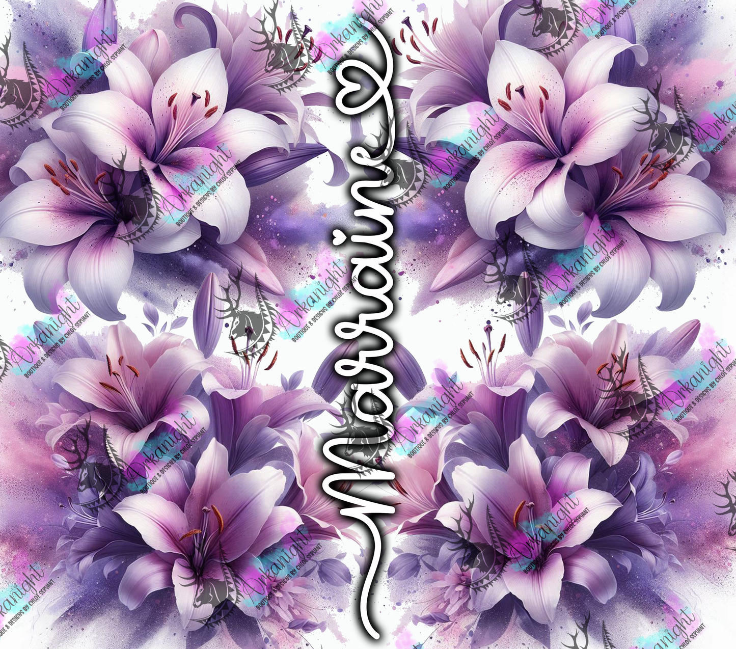 Numérique - Collection Fête des mères 2025 - Purple Lys Maman- Mamie - Marraine - Sans Texte