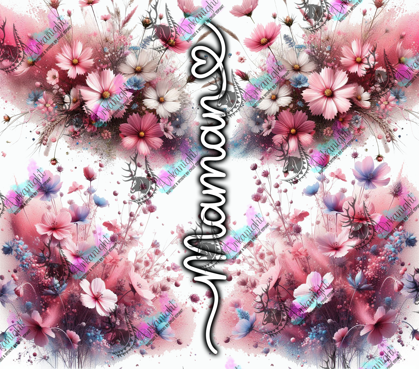 Numérique - Collection Fête des mères 2025 - Wild Flower Maman- Mamie - Marraine - Sans Texte