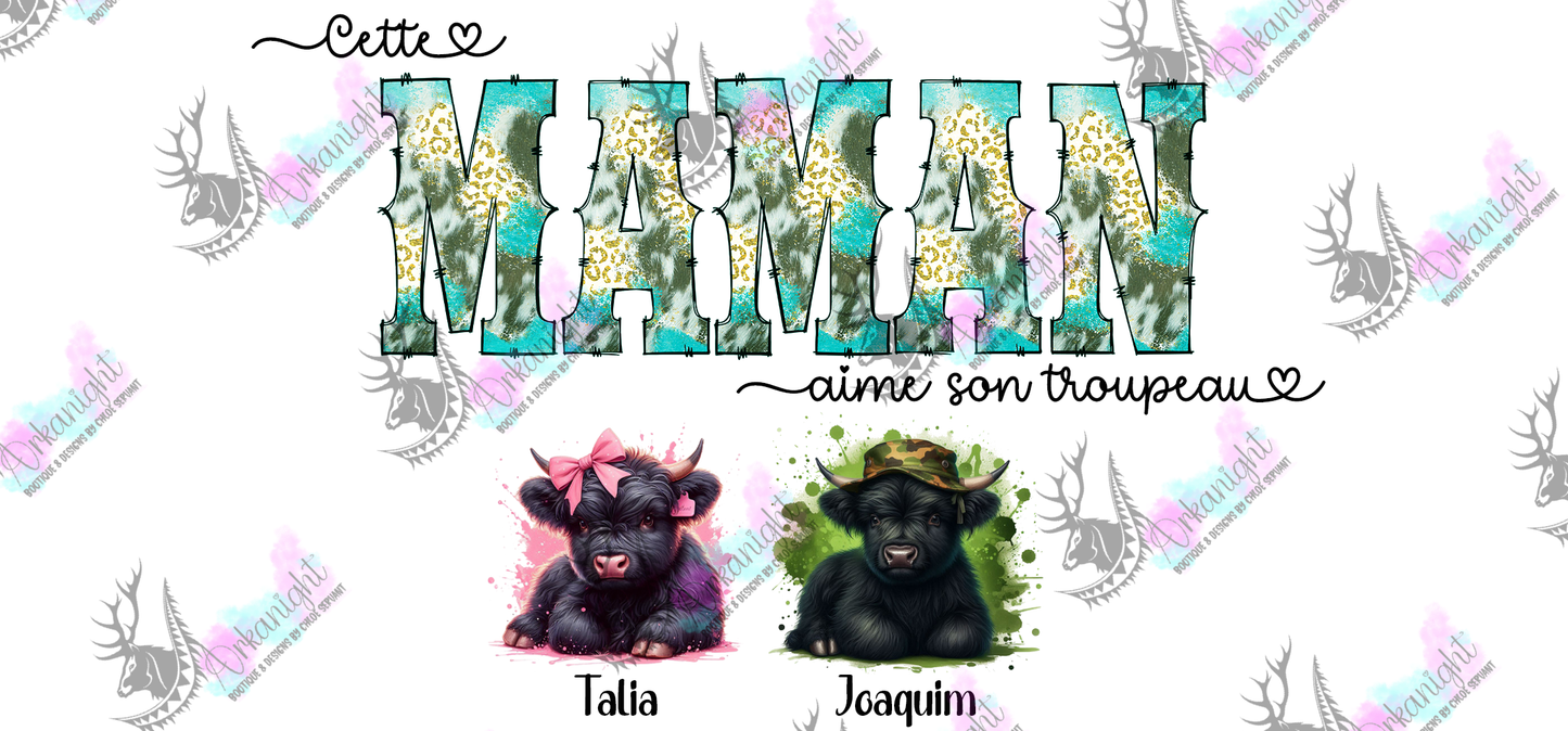 Tasse en céramique sur commande - Cette maman aime sont troupeau