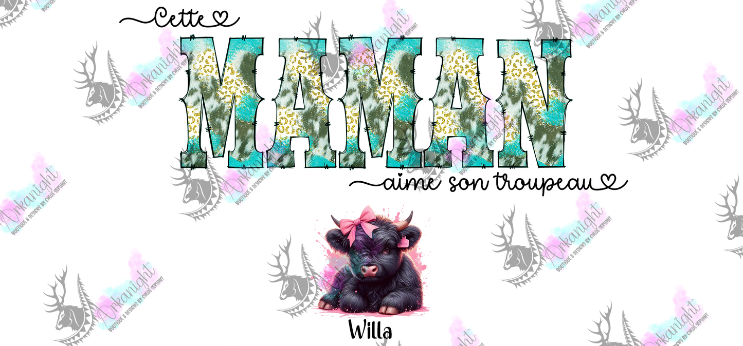 Tasse en céramique sur commande - Cette maman aime sont troupeau