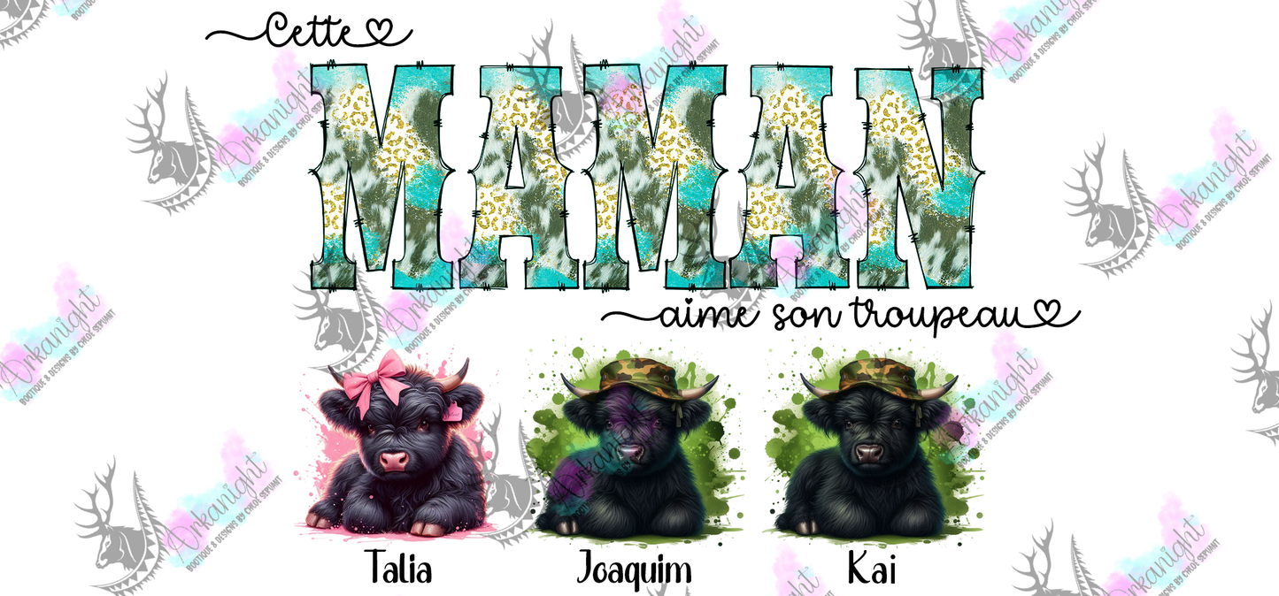 Tasse en céramique sur commande - Cette maman aime sont troupeau