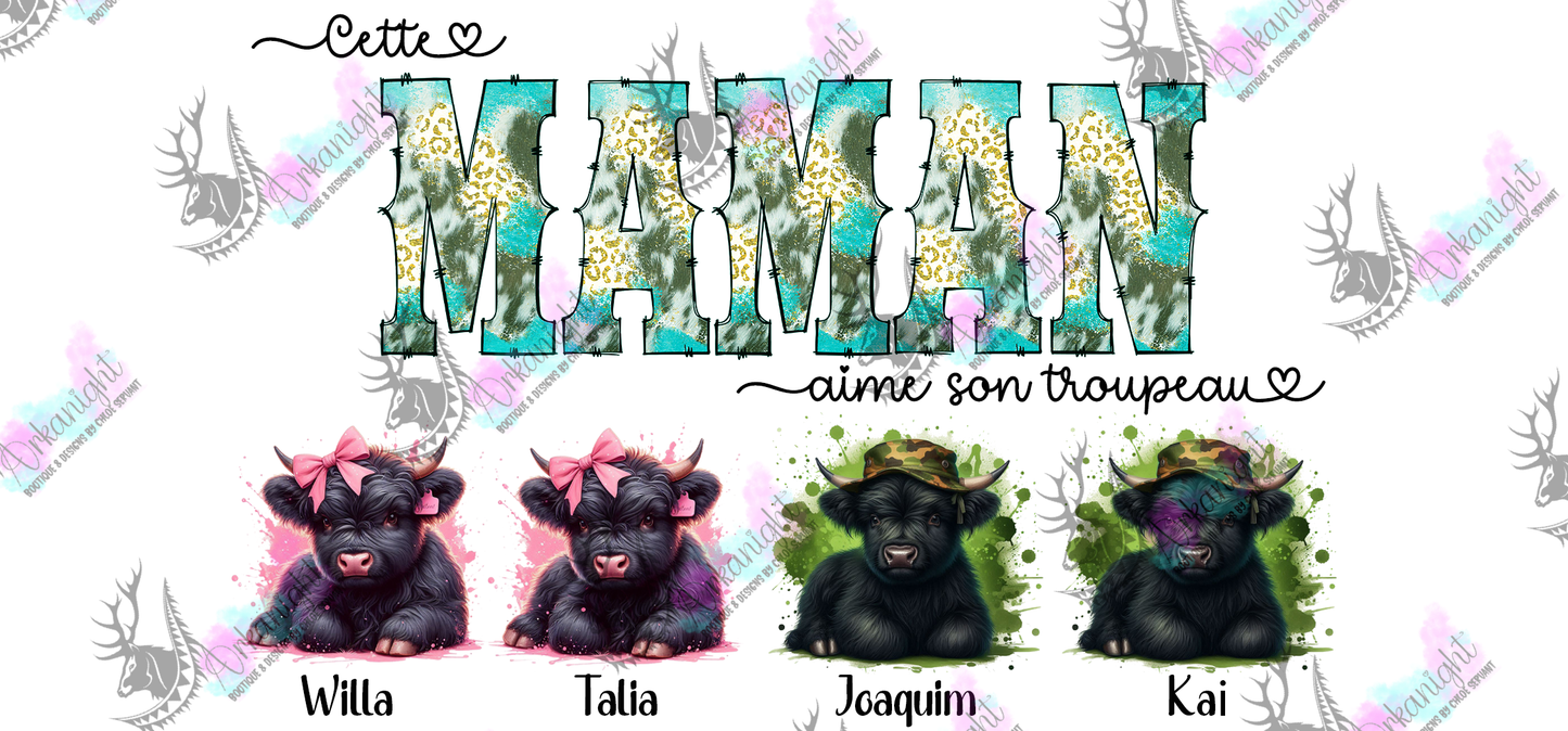 Tasse en céramique sur commande - Cette maman aime sont troupeau