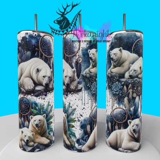 Gourde sur commande - Collection animals on rocks - Polar Bear