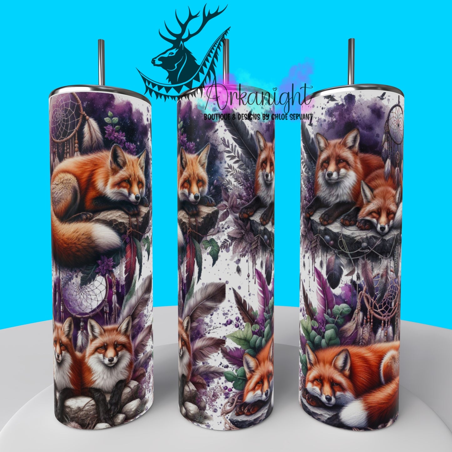 Gourde sur commande - Collection animals on rocks - Fox