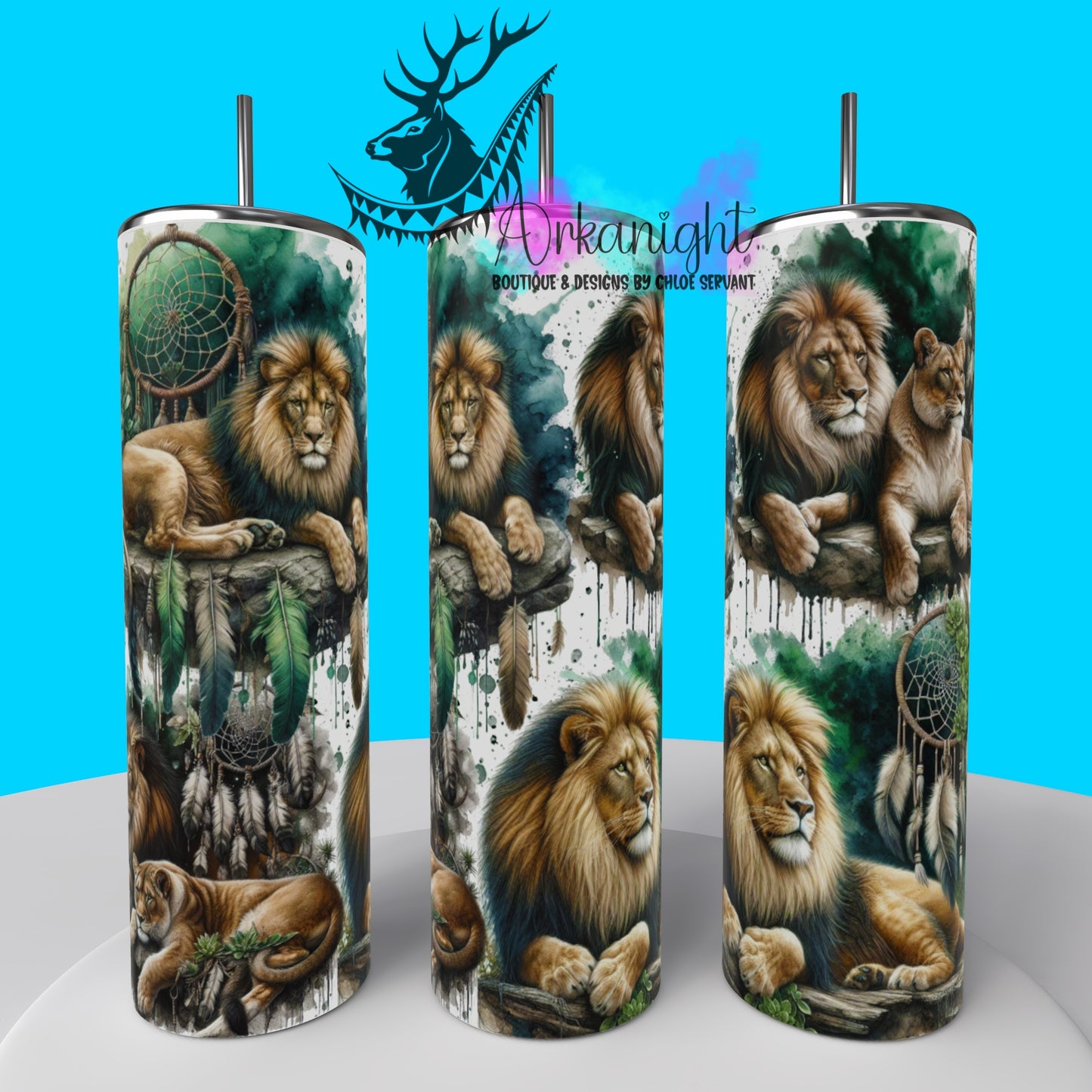 Gourde sur commande - Collection animals on rocks - Lion