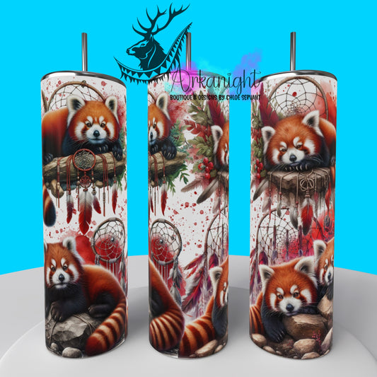 Gourde sur commande - Collection animals on rocks - Red Panda