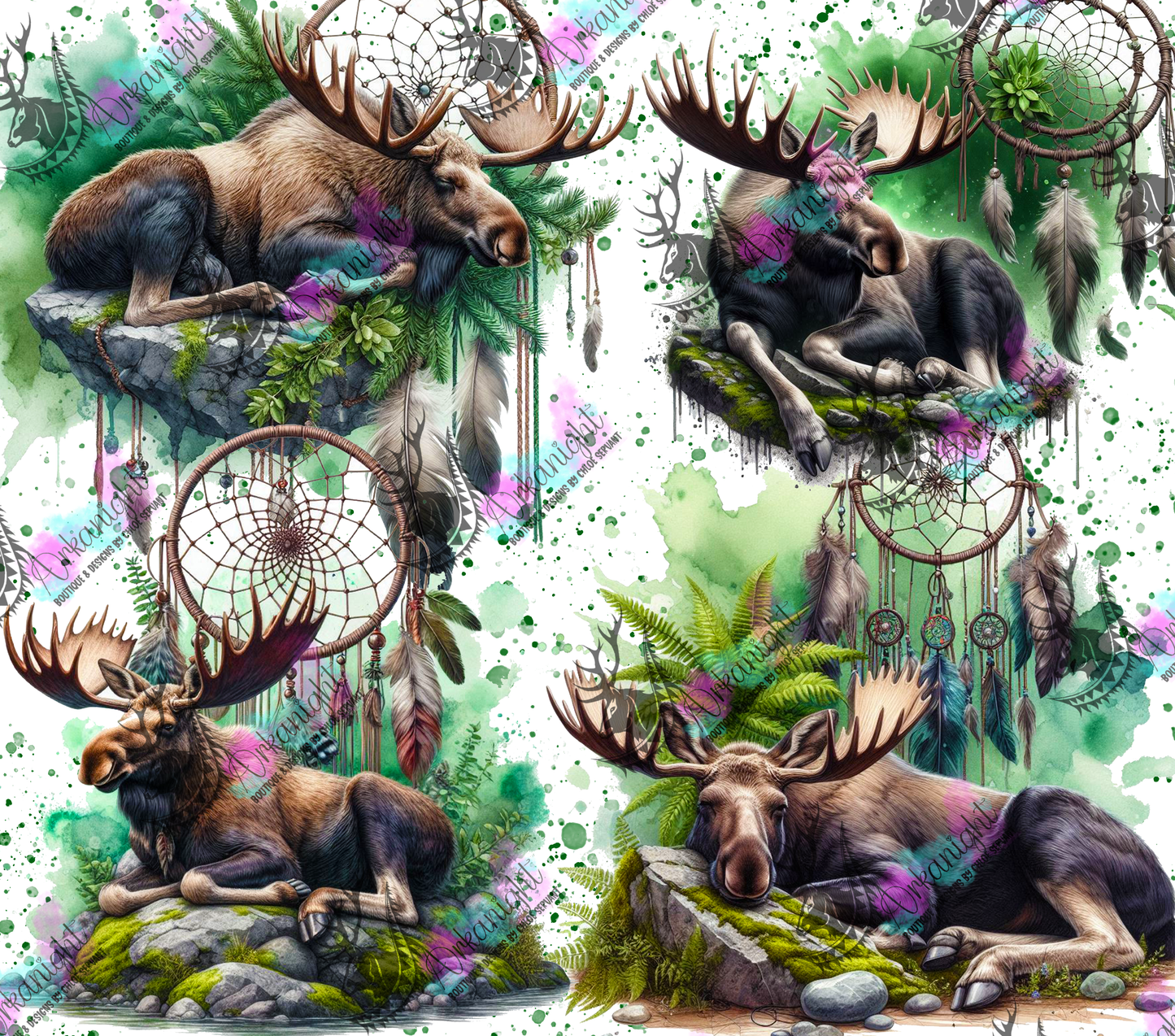 Numérique - Collection Animals on rocks - Moose