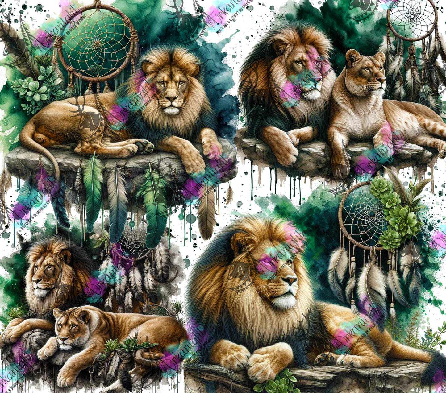 Numérique - Collection Animals on rocks - Lion