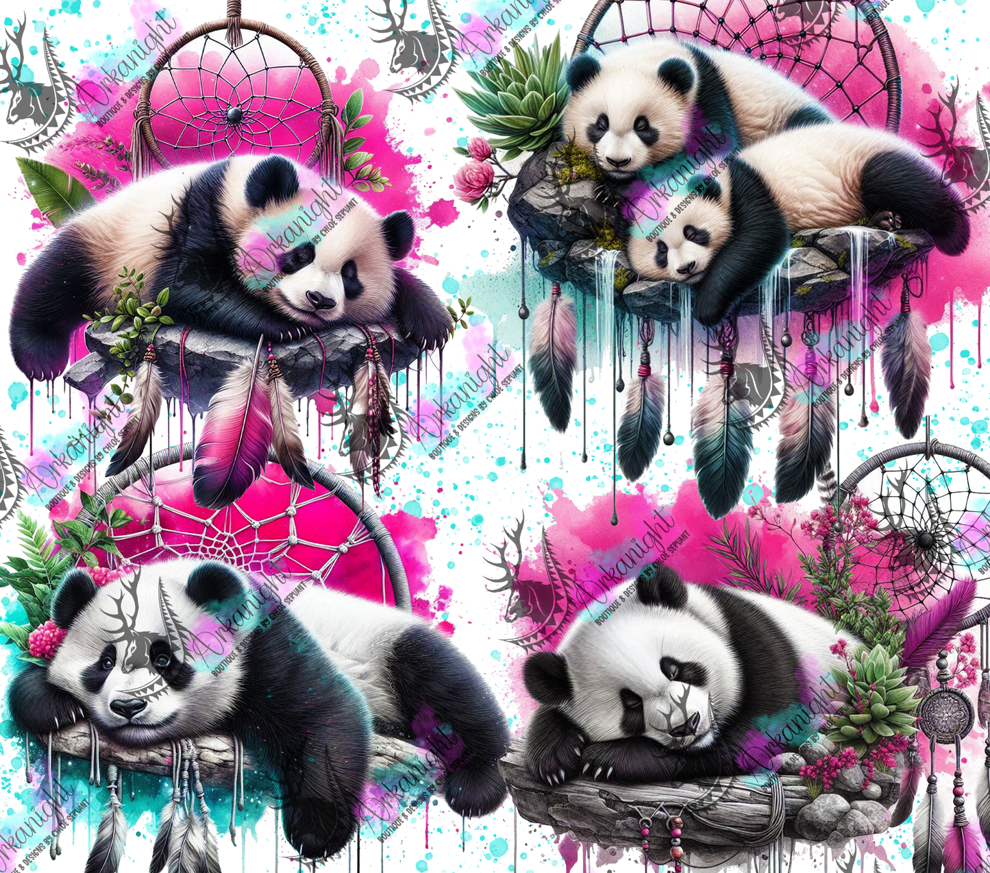 Numérique - Collection Animals on rocks - Panda