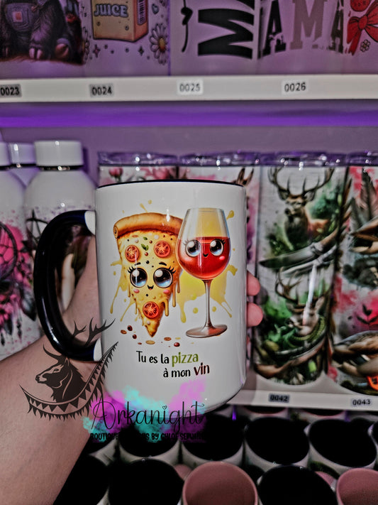 Tasse en céramique sur commande - Tu es la pizza à mon Vin