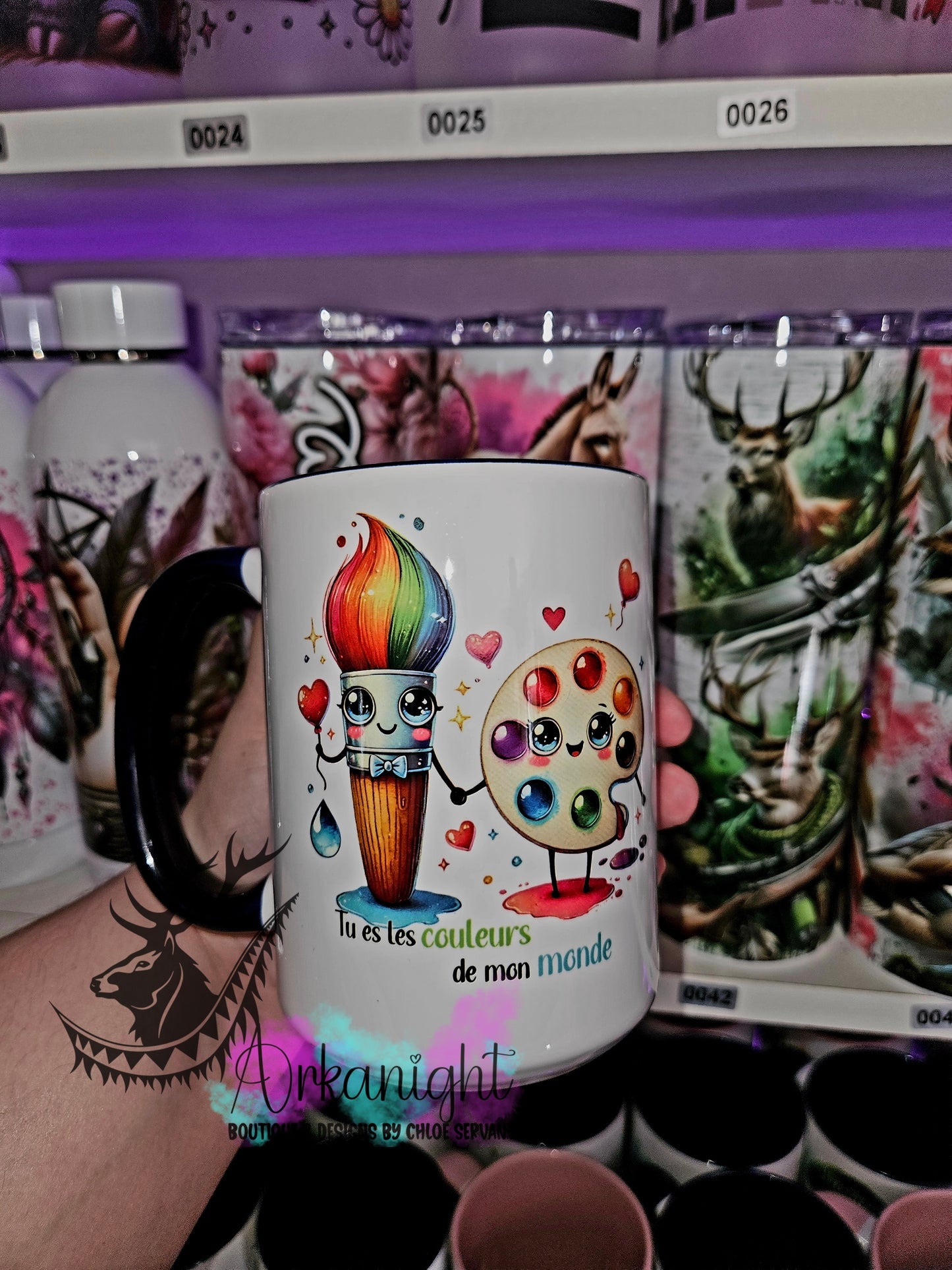 Tasse en céramique sur commande - Tu es les couleurs de mon monde