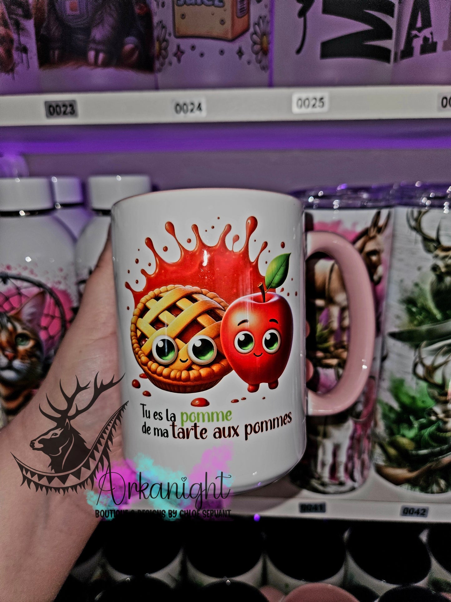 Tasse en céramique sur commande - Tu es la pomme de ma tarte aux pommes