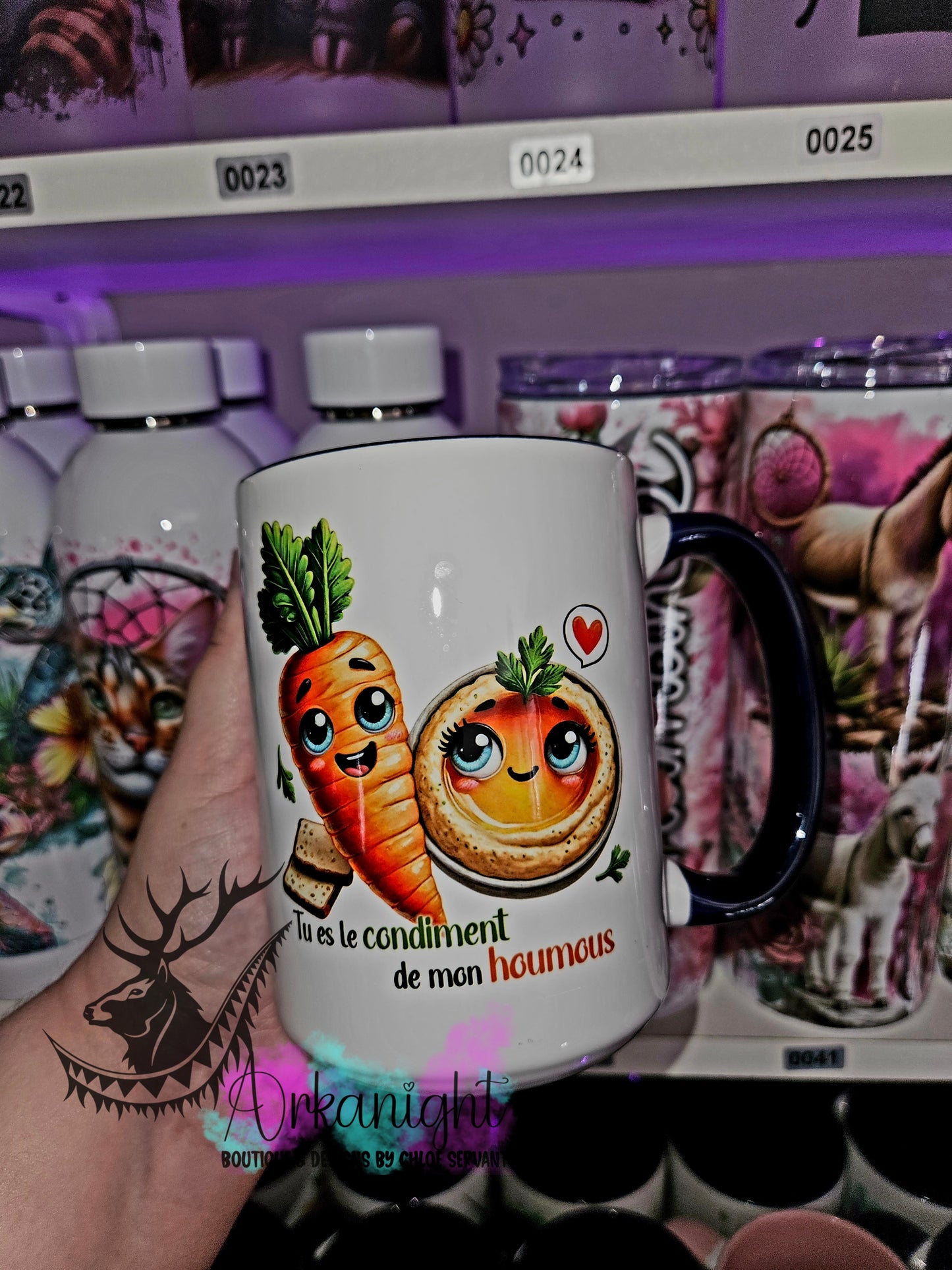 Tasse en céramique sur commande - Tu es le condiment de mon Houmous