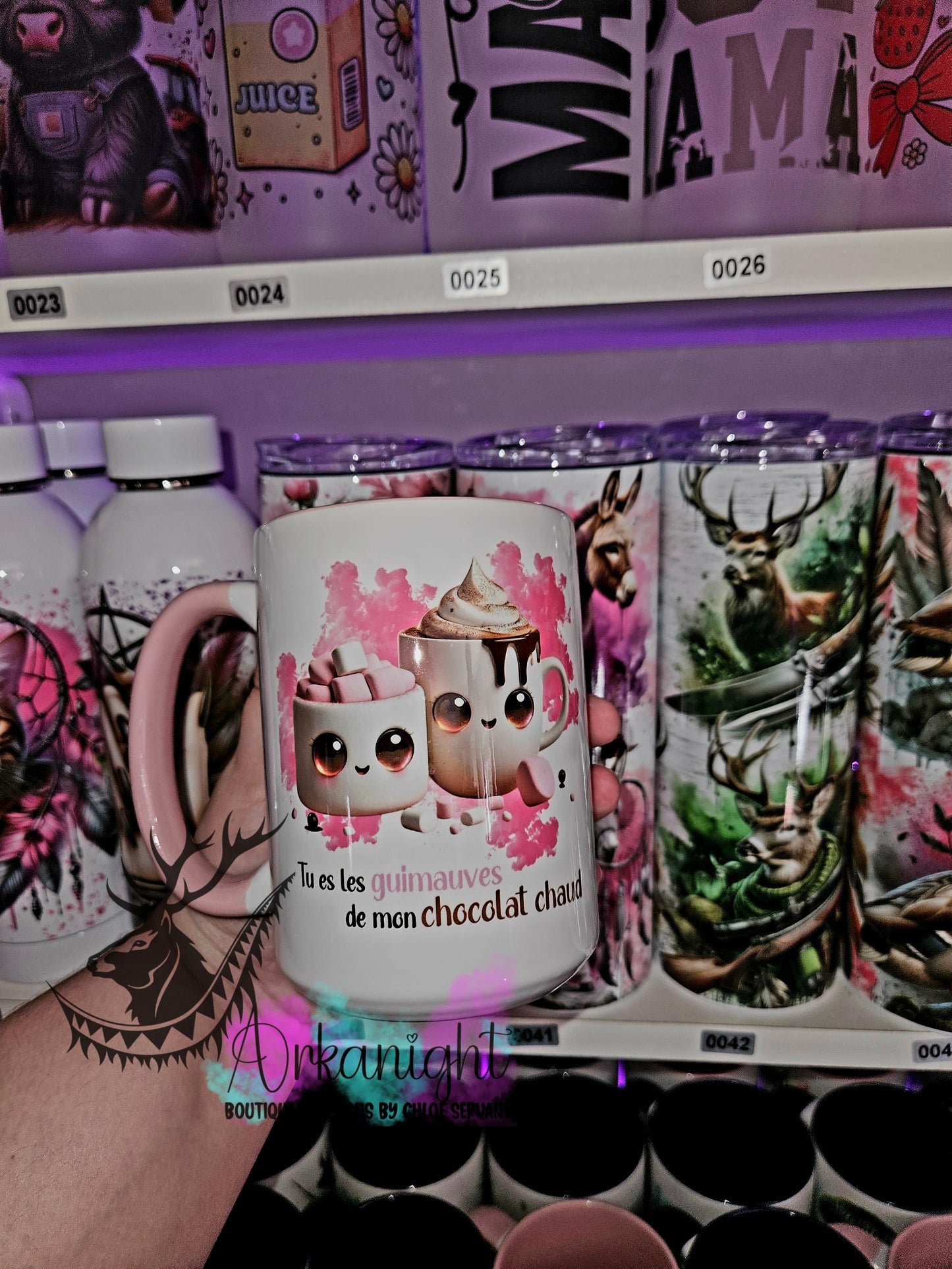 Tasse en céramique sur commande - Tu es les guimauves de mon chocolat chaud