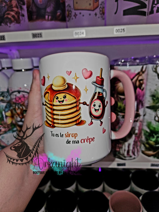 Tasse en céramique sur commande - Tu es le sirop de ma crêpe