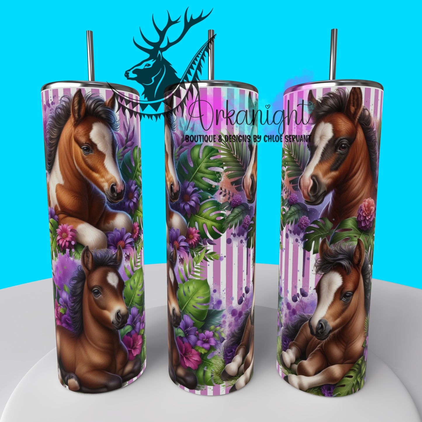 Numérique - Collection Monstera & Animals 2025 - Brown Paint Horse Baby