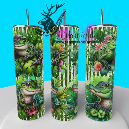 Gourde sur commande - Collection Monstera & Animals 2025 - Baby Crocs