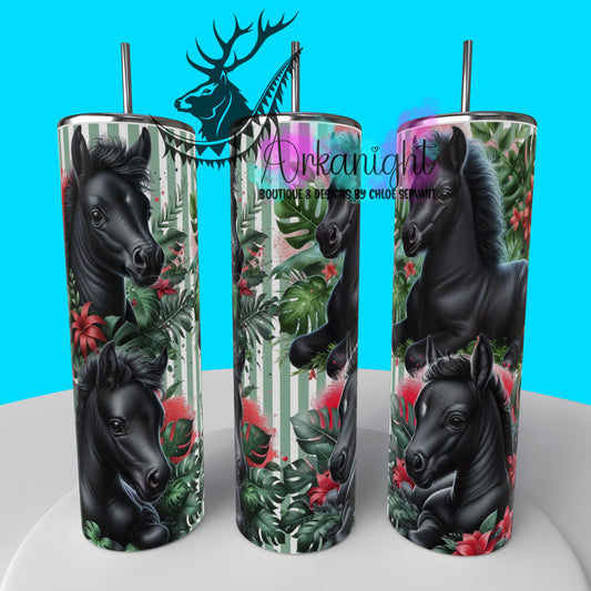 Gourde sur commande - Collection Monstera & Animals 2025 - Black Baby Horse