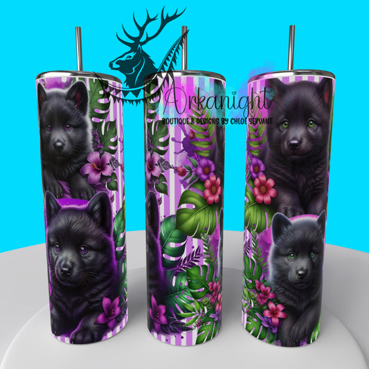 Gourde sur commande - Collection Monstera & Animals 2025 - Baby Black Wolf