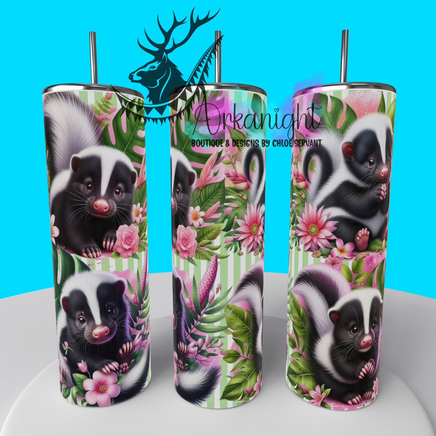 Gourde sur commande - Collection Monstera & Animals 2025 - Baby Skunk