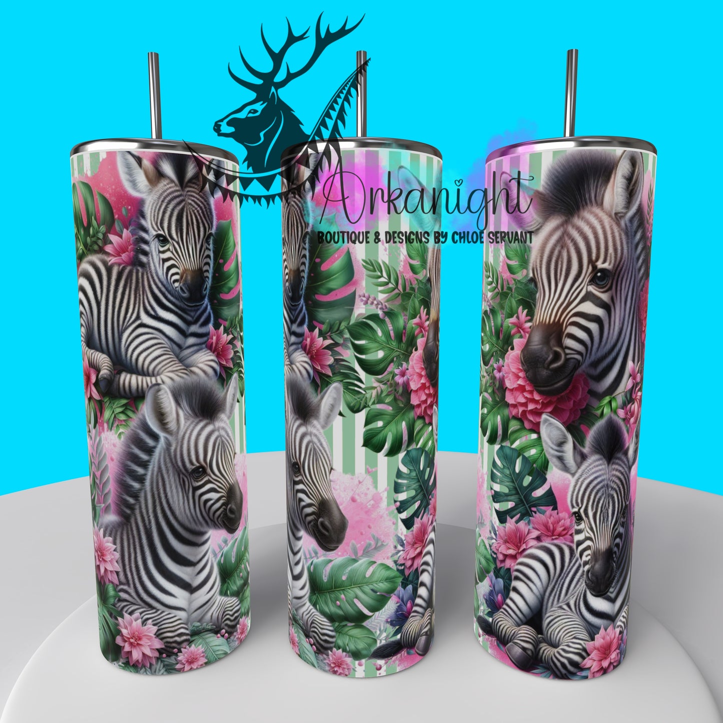 Gourde sur commande - Collection Monstera & Animals 2025 - Baby Zebra