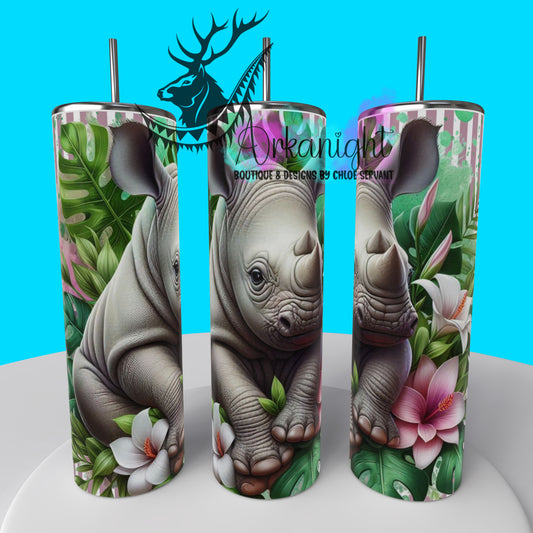 Gourde sur commande - Collection Monstera & Animals 2025 - Baby Rhino