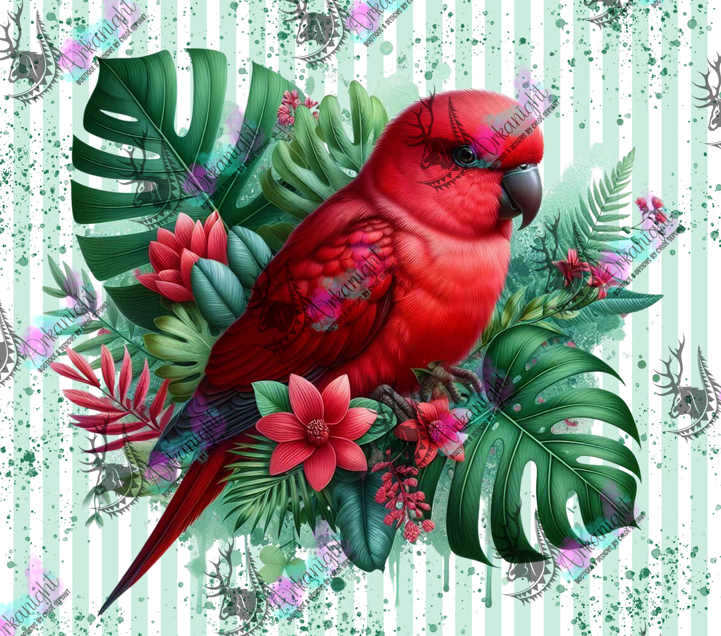 Numérique - Collection Monstera & Animals 2025 - Red Bird